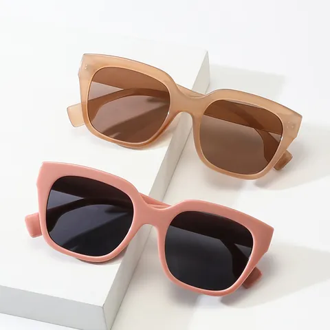 Mode Vierkante Groot Frame Zonnebril Voor Dames Heren UV400 Bescherming PC Frame AC Lens Klassieke Retro Oversized Zonnebril