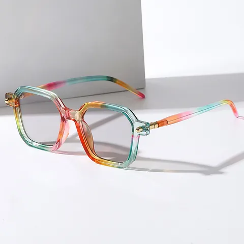 Occhiali da Sole alla Moda con Montatura Quadrata per Donna Uomo PC Geometrici Retro Tartarugati Protezione UV400 Sfumati Occhiali Outdoor