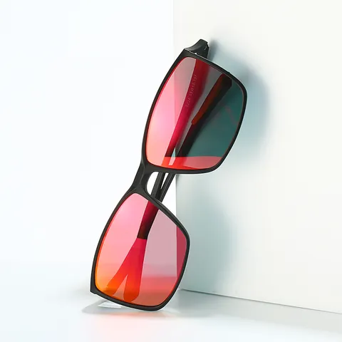 Occhiali da Sole Polarizzati da Uomo con Montatura TR Rettangolari alla Moda Protezione UV400 per Guida Sportiva all'Aperto Pesca
