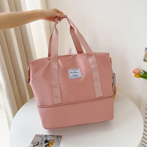 Sac de Voyage Grande Capacité Imperméable Tissu Oxford Sac de Sport Avec Compartiment à Chaussures Pour Femmes Hommes