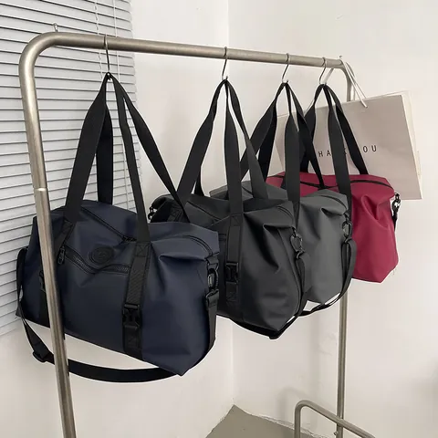 Borsa da Viaggio Grande Capacità Donna Nylon Impermeabile Sportiva Duffel Con Cinturino per Bagagli Tracolla per Viaggio Palestra