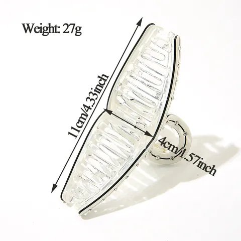 Elegant Acetate Rhinestone Hair Claw Clip For Women Large Transparent Hair Catch Barrette Korean Style Hair Accessories For Party Daily