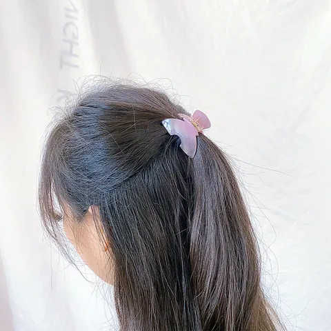 Mollette per Capelli in Acrilico Sfumato Tonde Geometriche in Resina per Donne Bambini Accessori per lo Styling Capelli