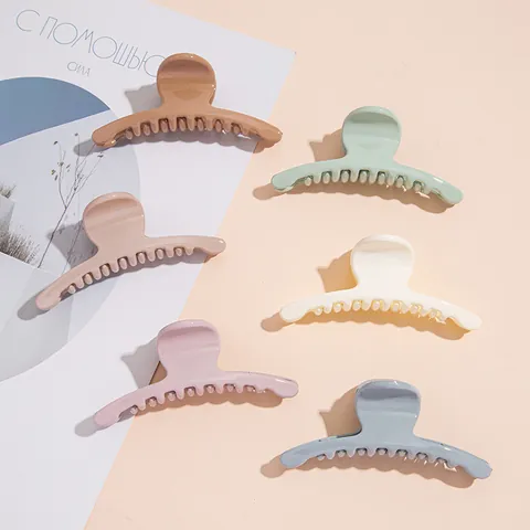 Γυναικείο Κλιπ Μαλλιών Morandi Acrylic Claw Μινιμαλιστικό Γυαλιστερό Αξεσουάρ Μαλλιών για Καθημερινό Χτένισμα