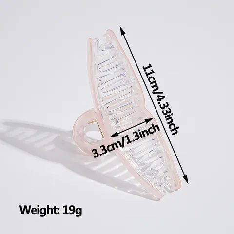 Korean Style Large Transparent Hair Claw Clip For Women Fashion Candy Color Acrylic Shark Hair Clamp Accessory