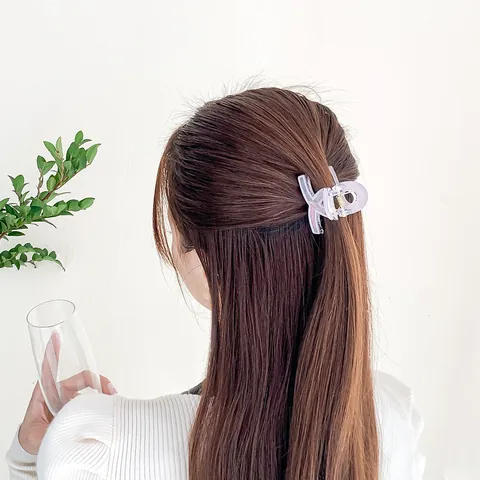 Carina Molla per Capelli in Acrilico Iridescente Effetto Perla Artificial Clip a Artiglio Geometrica per Donna Bambini Accessori