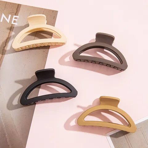 Grandi Pinze per Capelli Opache per Donna Antiscivolo Tenuta Forte Mezze Lune Fermagli Minimalisti Accessori in Resina per Capelli Folti
