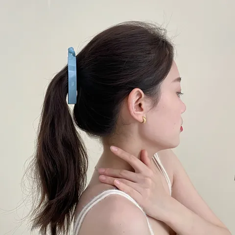 Pinza de Banana de Plástico Mate Soporte de Coleta Antideslizante Estilo Coreano Color Sólido Accesorio para el Cabello para Mujeres