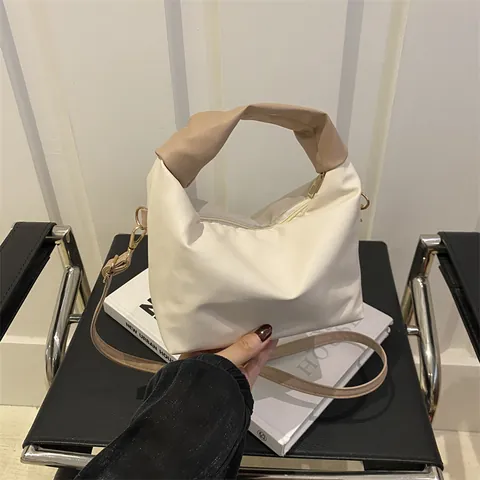 Women PU Leather Shoulder Bag Ruched Handle Small Square Crossbody Bag Minimalist Solid Color Handbag For Daily Commuting