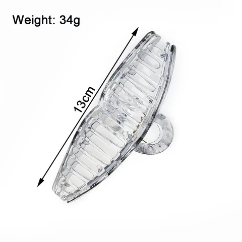 Grande Pinza per Capelli in Acrilico per Donna Motivo Marmo Inchiostro Antiscivolo Tenuta Forte Design Twist Accessori Capelli