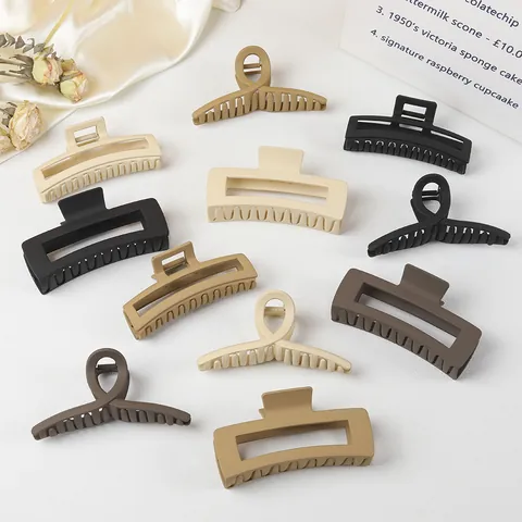 Grandi Mollette per Capelli Opache Quadrate Cavo per Capelli Spessi Antiscivolo Shark Hairpin Torsione Incrociata Gioielli