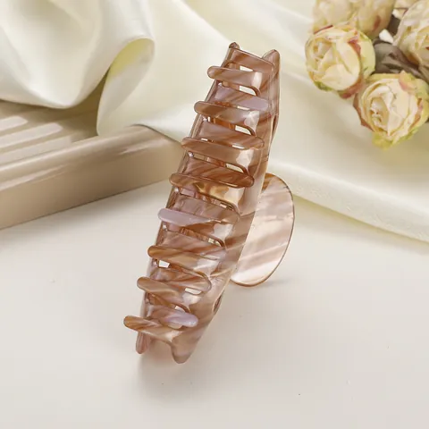 Französisch Vintage Acetat Haarkralle Für Damen Schildpatt Marmor Haifisch Clip Rutschfest Haarschmuck Starker Halt