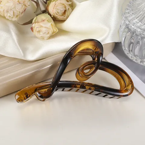 Grande Molletta per Capelli a Cuore in Acrilico Sfumato Geometrica Elegante Fermaglio per Capelli Donna Accessori per Lo Styling