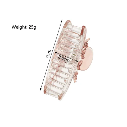 Elegant Transparent Resin Butterfly Flower Hair Claw Clip With Rhinestone Korean Style Hair Accessories For Women Daily