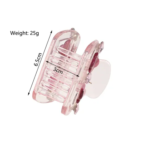 Transparent Acrylic Hair Claw Clip With Rhinestone Leaf Flower Elegant Hair Styling Accessory For Women Hair Decoration