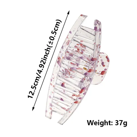 Große Haarklammer Aus Acryl Transparent Spritzer Punktmuster Rutschfeste Haarkralle Starker Halt Haarschmuck Für Damen