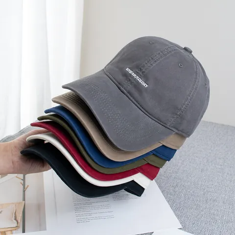 Vintage Katoenen Geborduurde Letters Honkbalpet Voor Dames Heren Verstelbaar Zonbescherming Casual Sportieve Snapback Hoed