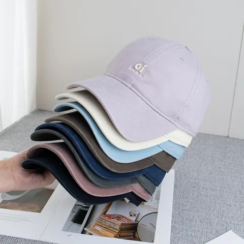 Gorra de Béisbol de Algodón Minimalista Para Mujeres Hombres Bordado Letras Ajustable Transpirable Protección Solar Aire Libre Casual