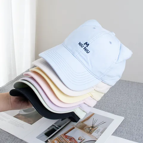 Cute 3D Cat Ear Baseball Cap Cotton Adjustable Sun Protection Hat For Outdoor Travel Cute Sweet Style Women Girls Headwear Gift