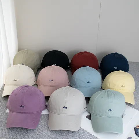Gorra de Béisbol Casual de Algodón con Bordado de Letras para Mujer Hombre Minimalista Suave Ajustable Protección Solar
