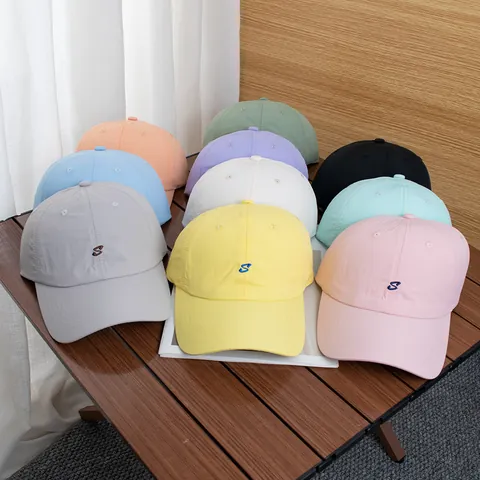 Women's Quick Dry Baseball Cap Embroidered S Letter Sun Hat Adjustable Lightweight Breathable Nylon Summer Outdoor Sports Hat