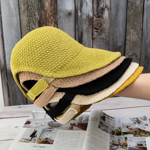 Gorra De Béisbol De Punto Para Mujer Con Coleta Ala Ancha Sombrero Ecuestre Ajustable Transpirable Casual De Verano