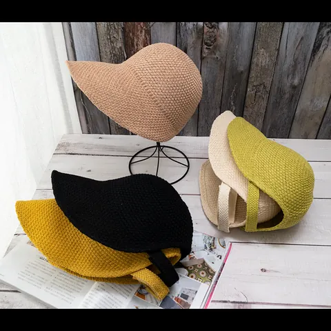 Gorra De Béisbol De Punto Para Mujer Con Coleta Ala Ancha Sombrero Ecuestre Ajustable Transpirable Casual De Verano