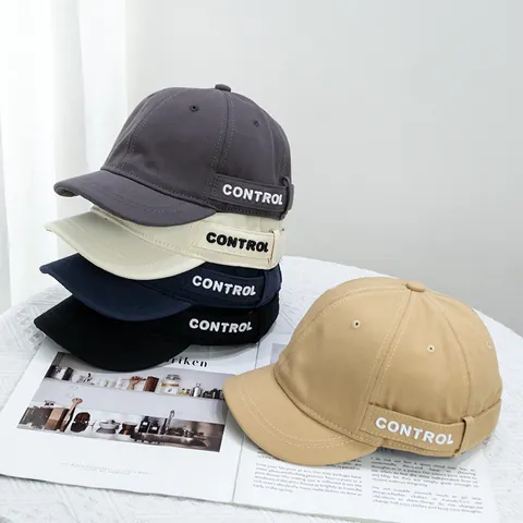 Japanisches Nische Design Baumwolle Kurze Krempe Baseballkappe Verstellbar Control Buchstaben Stickerei Streetwear Hip Hop Miki Hut
