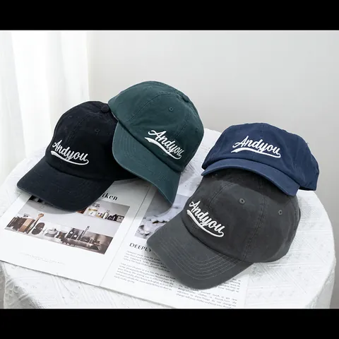 Berretto da Baseball Unisex in Cotone con Ricamo Lettere Regolabile Casual Ala Curva Parasole Cappello da Esterno Accessori