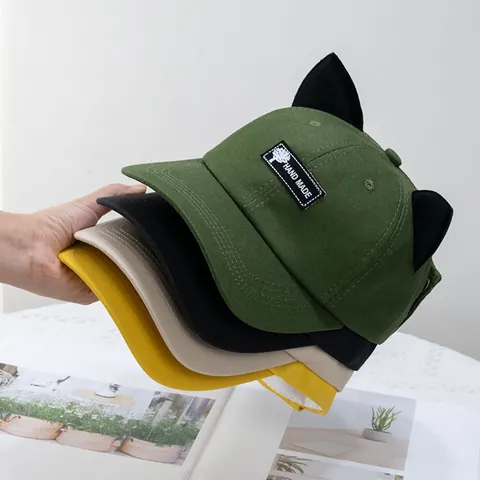 Casquette de Baseball Créative Avec Oreilles de Chat et Lunettes d'Aviateur Chapeau de Soleil Amusant pour Femmes Hommes Accessoires de Mode