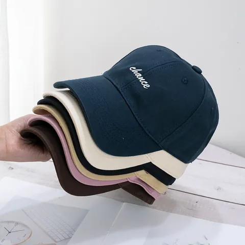 Gorra de Béisbol de Algodón con Bordado Chance para Hombre Mujer Ajustable Sombrero de Sol Casual Ala Curva Moda