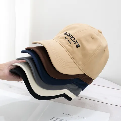 Unisex Retro Baumwolle Brooklyn Bestickt Baseballkappe Verstellbar Vintage Softtop Sonnenhut Für Damen Herren Outdoor Casual Kopfbedeckung