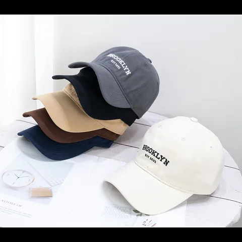 Unisex Retro Baumwolle Brooklyn Bestickt Baseballkappe Verstellbar Vintage Softtop Sonnenhut Für Damen Herren Outdoor Casual Kopfbedeckung
