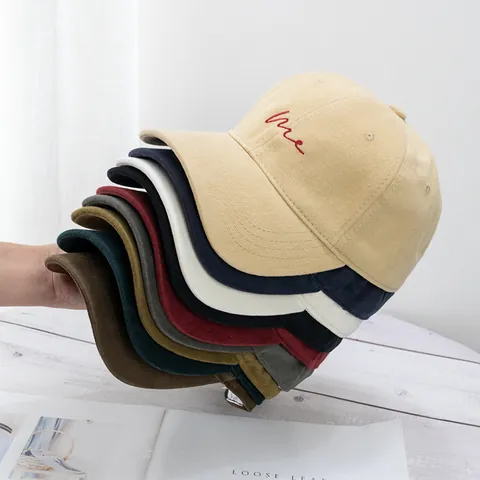 Berretto da Baseball in Cotone Lavato Unisex Regolabile Vintage Con Ricamo Lettera Me Cappellino Parasole per Uomo Donna Sport Outdoor