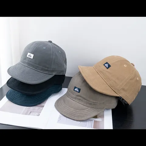 Casquette de Baseball Vintage Japonais à Bord Court 100% Coton Soft Top Rétro Extérieur Chapeau de Protection Solaire Pour Homme Femme