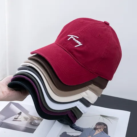 Berretto da Baseball in Cotone con Ricamo Lettere Funny per Uomo Donna Moda Semplice Casual Berretto Parasole Regolabile