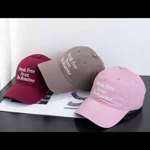 Gorra de Béisbol de Algodón Casual para Hombre y Mujer con Letras Bordadas Ajustable Protección Solar Suave Sporty Chic