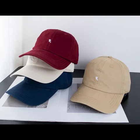 Berretto da Baseball in Cotone Con Ricamo Lettera R Per Uomo Donna Regolabile Casual Cappello da Sole Moda Sport Outdoor