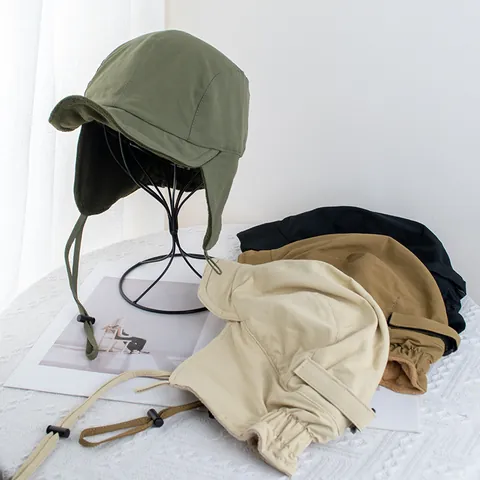 Winter Trapper Hat For Men Women Windproof Fleece Lined Earflap Cap Outdoor Cycling Thermal Pilot Hat Adjustable Warm Hat
