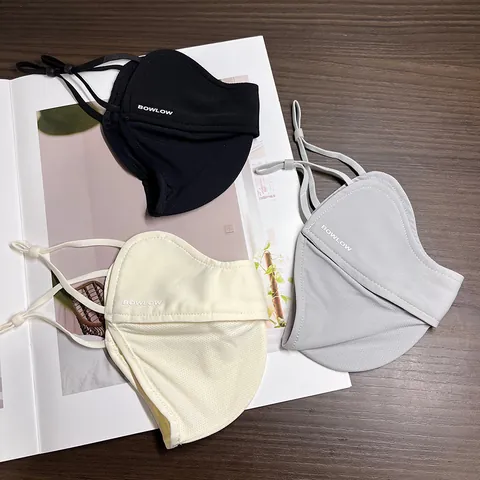 Women Ice Silk Sun Protection Mask UPF50 Plus Breathable UV Protection Face Cover With Adjustable Ear Loops For Outdoor