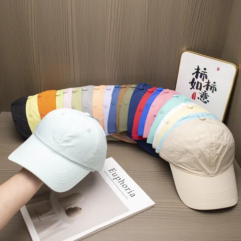 Unisex Sneldrogende Baseballpet Lichtgewicht Ademend Effen Kleur Sport Zonnehoed Verstelbaar Outdoor Hardlopen Casual Minimalistisch Zachte Top
