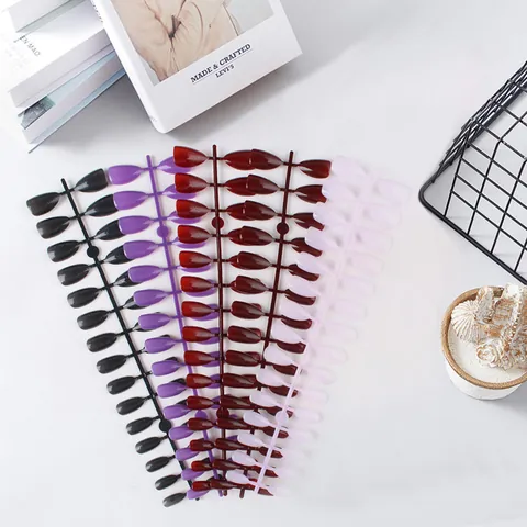 Glänzende Mandelform Press On Nails Viele Größen Einfarbig Künstliche Falsche Nägel Für Damen Nagelkunst DIY Dekorativ