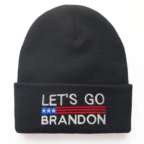 Unisex Warm Knitted Beanie Hat Winter Embroidered Ribbed Cuff Skull Cap Outdoor Soft Acrylic Headwear For Men Women