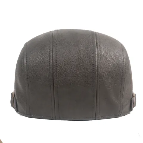 Herren Vintage PU Leder Flat Cap Newsboy Mütze Für Herbst Winter Outdoor Warm Winddicht Verstellbare Baskenmütze Ivy Kappe
