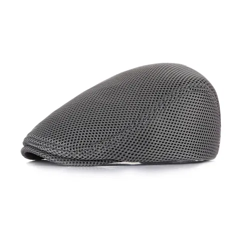 Casquette à Visière Respirante en Maille pour Hommes Femmes Séchage Rapide Protection Solaire Style Vintage Britannique Béret