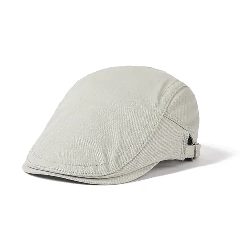 Gorra Plana Vintage Unisex de Algodón Ajustable Boina Newsboy Hat Color Sólido Estilo Británico Ivy Cap Para Hombres Mujeres Casual
