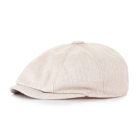 Britse Retro Visgraat Newsboy Pet Voor Heren Vrouwen Klassieke Octagonale Platte Hoed Herfst Winter Casual Baret Schilderspet