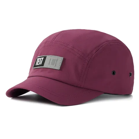 Five-Panel Camper Hat For Men Women Cotton Blend Ripstop Breathable Outdoor Adjustable Sport Baseball Cap Sun Protection Leisure Hat
