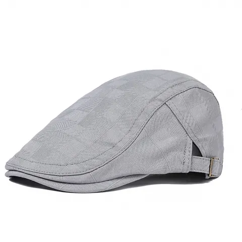 Gorra Plana Vintage de Algodón Ajustable Estilo Británico Ivy Cap Para Hombre Mujer Color Sólido Retro Boina Newsboy Hat