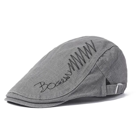 Herren Vintage Baumwolle Schiebermütze Verstellbare Flat Cap Mit Stickerei Sonnenschutz Lässige Ivy Cap Für Männer